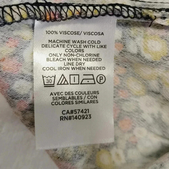 LOFT Size SP Short Sleeves Floral Ruffle Hem Boho Lightweight Short Dress - Picture 9 of 12